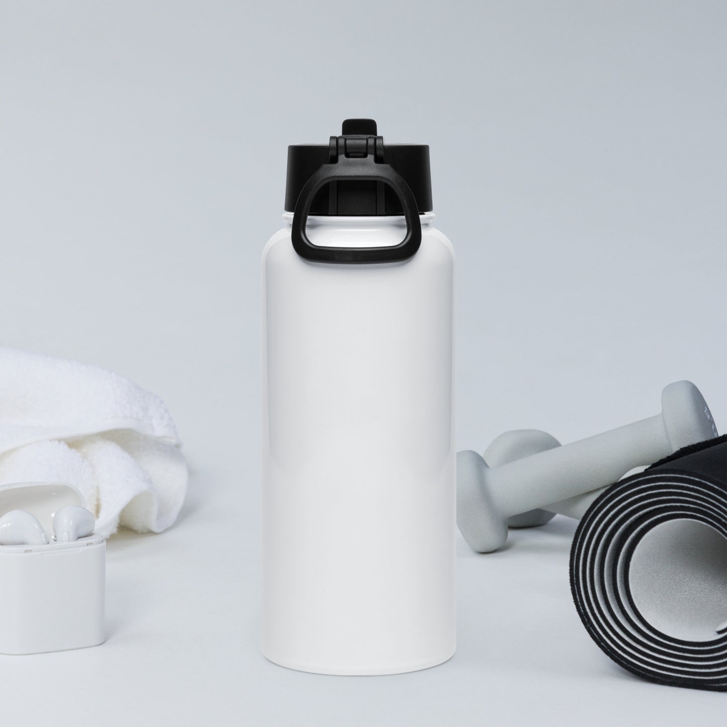 $COQ Stainless steel water bottle with a straw lid